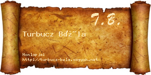 Turbucz Béla névjegykártya